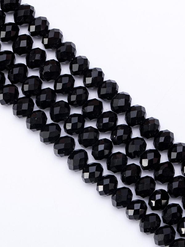 Black Glass Beads, Faceted Crystal Glass Beads, Fashion for Handmade DIY Necklace Bracelet Earrings, Jewelry Making Craft Supplies