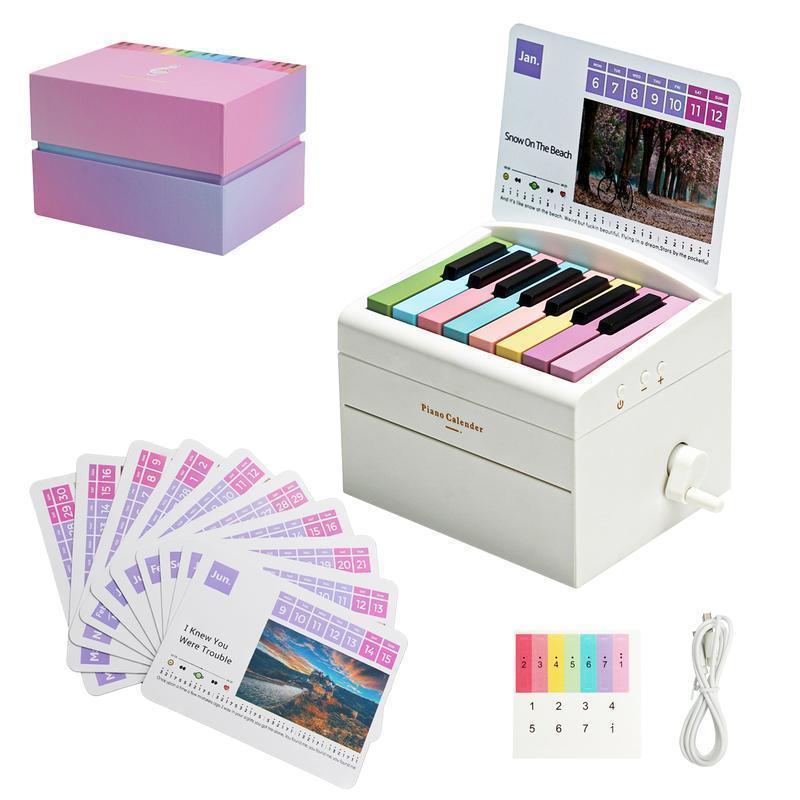 Swift Piano Calendar 2025 with Music Lyrics Mini Piano with 52 Sheet Music in 28 Cards for Fans, Family and Friends Advent Calendar