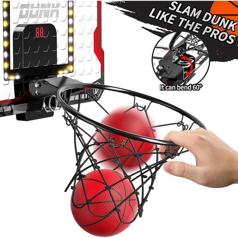 Indoor Basketball Hoop for Kids, Door Room Basketball Hoop,Mini Basketball Hoop with 4 Balls, Basketball Toys