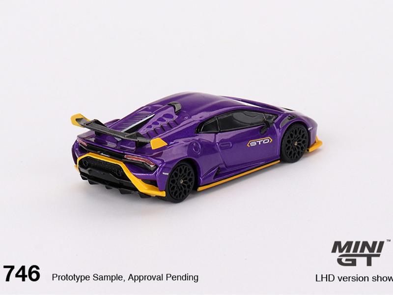 1:64 Mini GT Lamborghini Huracán STO (Viola Pasifae Purple) Diecast Model Car MGT00746