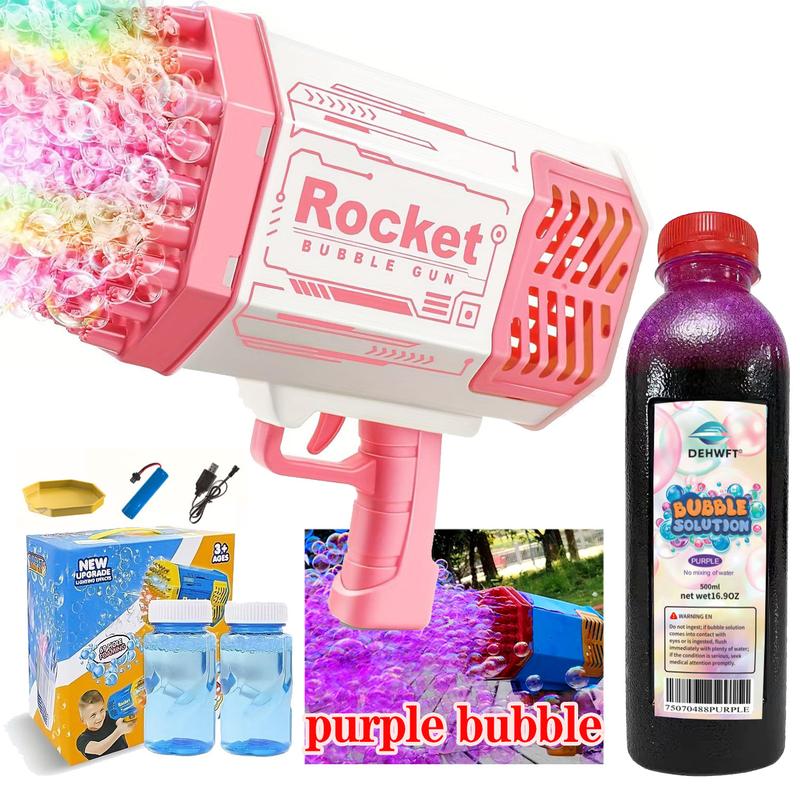 Bubble Machine Gun 69 Holes with Colorful Lights,Bubble Machine for Kids and Adults, Suitable for Parties, Gatherings, Camping, Weddings，A gift for Birthday,Christmas