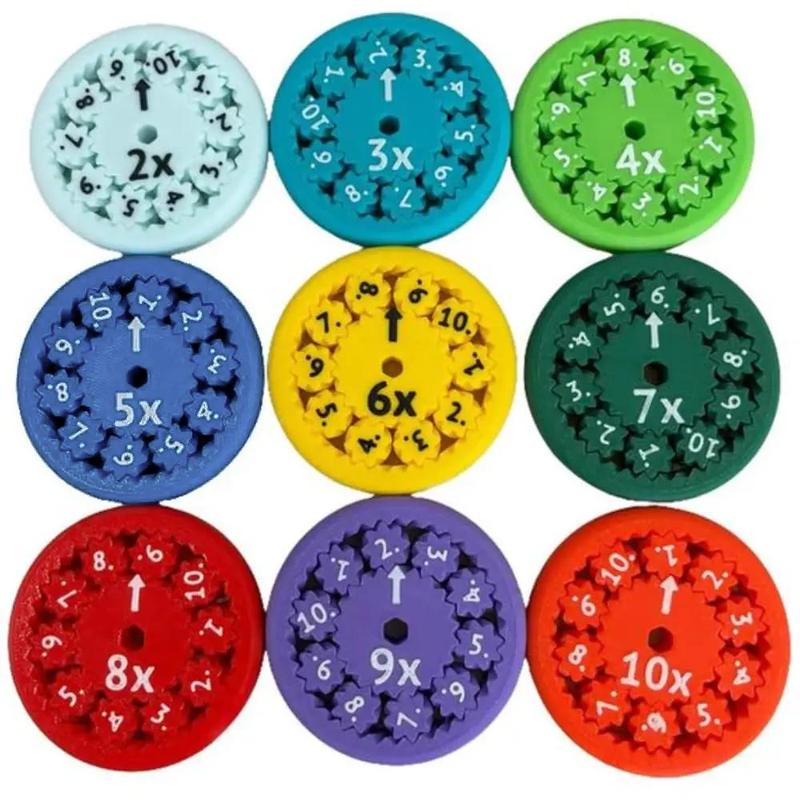 Math Fact Fidget Spinner, 9 Counts Colorful Math Fidget Spinner Toy, Learning & Education Toy, School & Educational Supplies