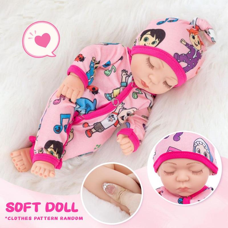 10 Inch Cute Cartoon Pattern Doll, 1 Count Lovely Soft Doll with Clothes, Birthday Gift for Girl, Doll Accessories