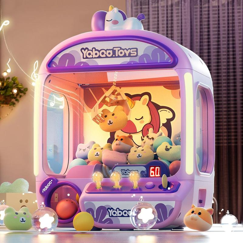 Claw Machine for Kids, Unicorns Toy Claw Machine Large, Mini Arcade Claw Machine with Prizes Toys Refill Inside, Kids Vending Game Machine, Christmas Party Prize Candy Dispenser, Gift for Girls Boys