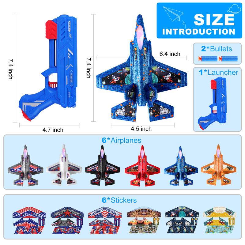 6 Pack Airplane Launcher Toy,7.4