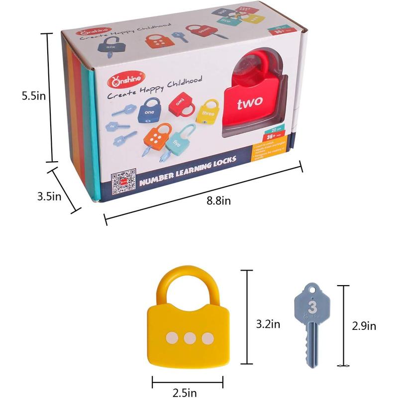 Kids Learning Locks with Keys Numbers Matching & Counting Montessori Educational Toys for Ages 3 yrs+ Boys and Girls Preschool Games Gifts