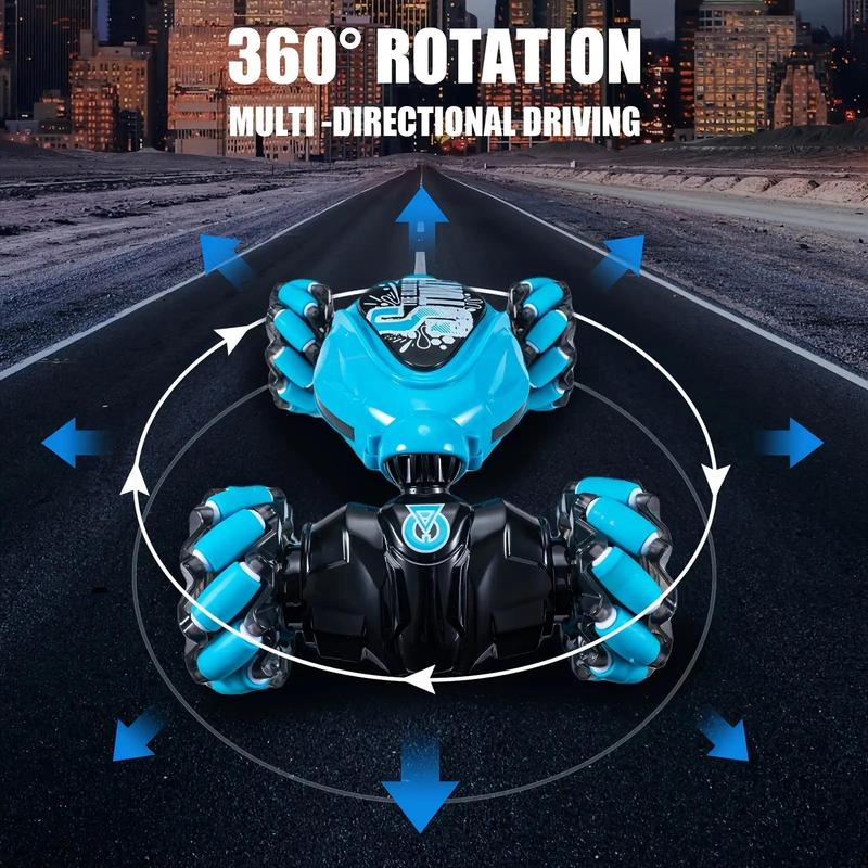 Remote Control Car Toy, 1 Set 4WD 2.4g RC Car, RC 360 Degree Stunt Car With Light & Music, Double Sided Stunt Car, Christmas Gift