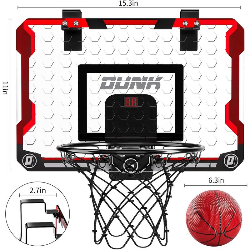 Indoor Basketball Hoop for Kids, Door Room Basketball Hoop,Mini Basketball Hoop with 4 Balls, Basketball Toys