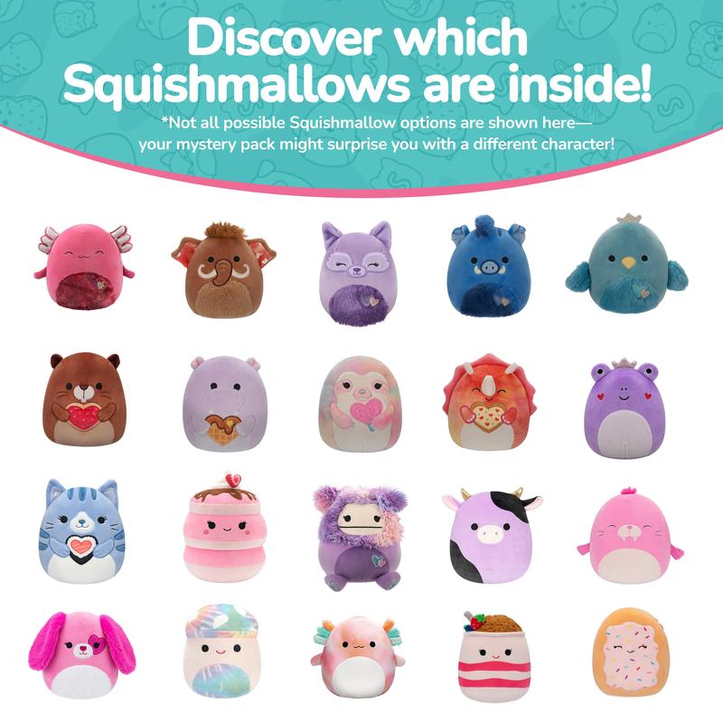 Squishmallows Mystery Box: 5 Pack 5-Inch, Exclusive Selection, May Contain Assorted Characters, Items May Vary, Perfect Holiday Gifts