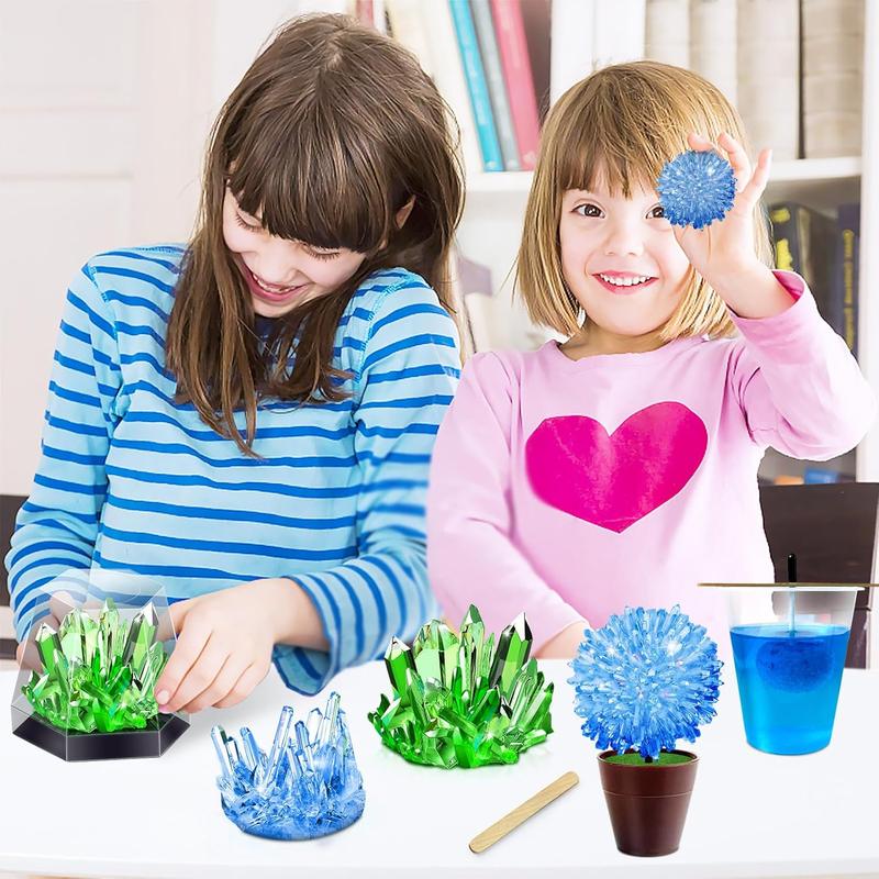 [SALE] Christmas Gift Crystal Growing Experiment Science Kits for Kids, Projects Learning Educational Toys Gifts Idea for Boys Girls, Grow 5 Vibrant Crystals Making Kit