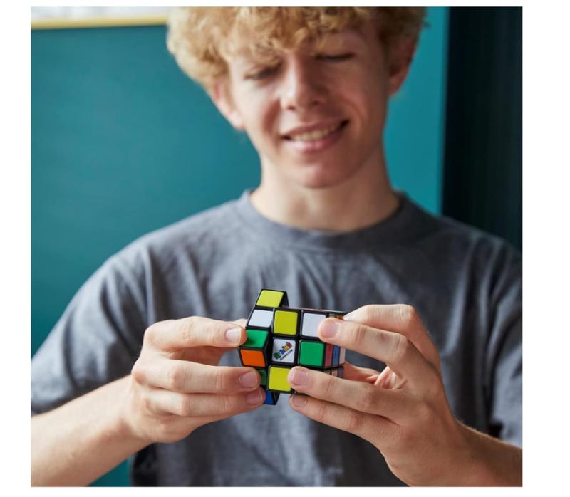 Rubik's Cube, The Original 3x3 Cube 3D Puzzle Fidget Cube Stress Relief Fidget Toy Brain Teasers Travel Games for Adults and Kids Ages 8+