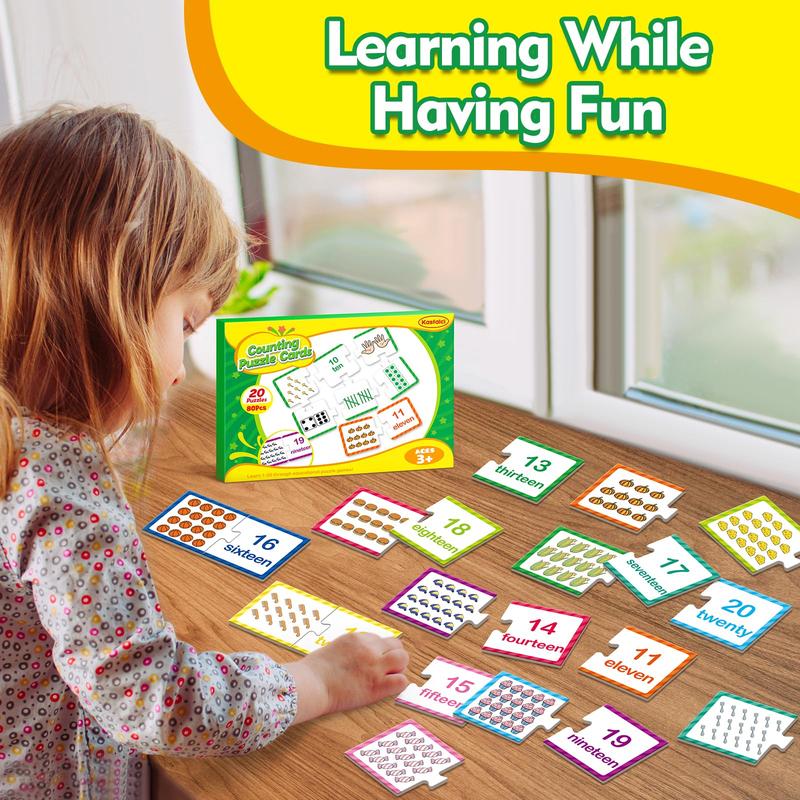 Number Puzzle Cards,Counting Toys,Math Manipulatives,Math Games,Puzzles,Matching Games, Learning Activities,Classroom Must Haves