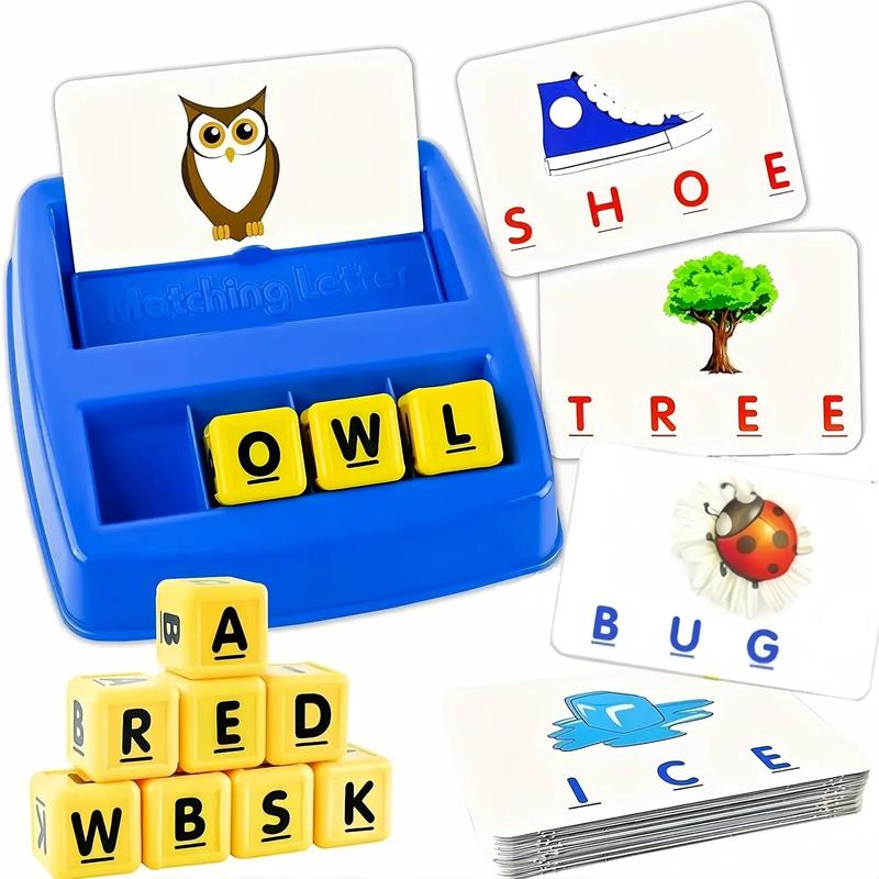 Word Recognition Letter Matching & Learning Game Cards, 1 Set Educational Toy for Kids, See & Spell Learning Toy, Children's Birthday Gift