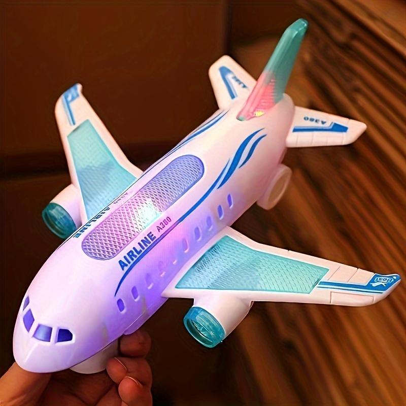 Electric detachable airplane toys with music and light battery-powered boy gifts