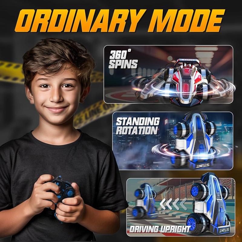 Drift Remote Control Stunt Car, 2.4GHz 4WD, 360 Degree Rotation, Lights & Music Vehicle Toys for Boys & Girls