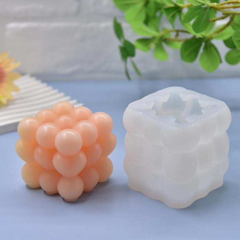 3D Rubik's Cube Shaped Candle Mold, Silicone Candle Mold, DIY Candle Making Mold for Home Decoration