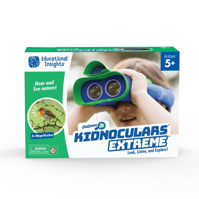 Educational Insights GeoSafari Jr. Kidnoculars Extreme, Kids Binoculars With Audio, Perfect Outdoor Toy For Ages 5+