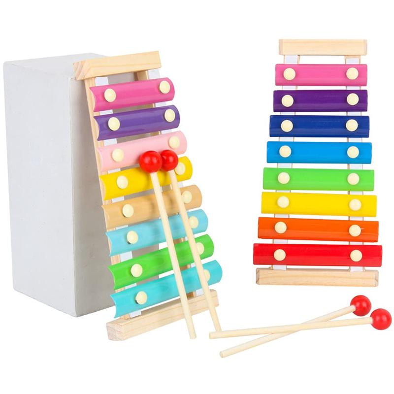 Children’s Xylophone, Best Holiday Birthday DIY Gift Ideas for Mini Musicians,, Wooden Xylophone Toys with Child Safety mallets, Children’s Educational Musical Toys