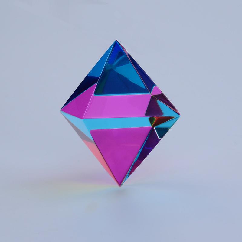 CMY Cubes The Aether - Cyan, Magenta & Yellow Color Mixing Dodecahedron - Educational Optical Polyhedron