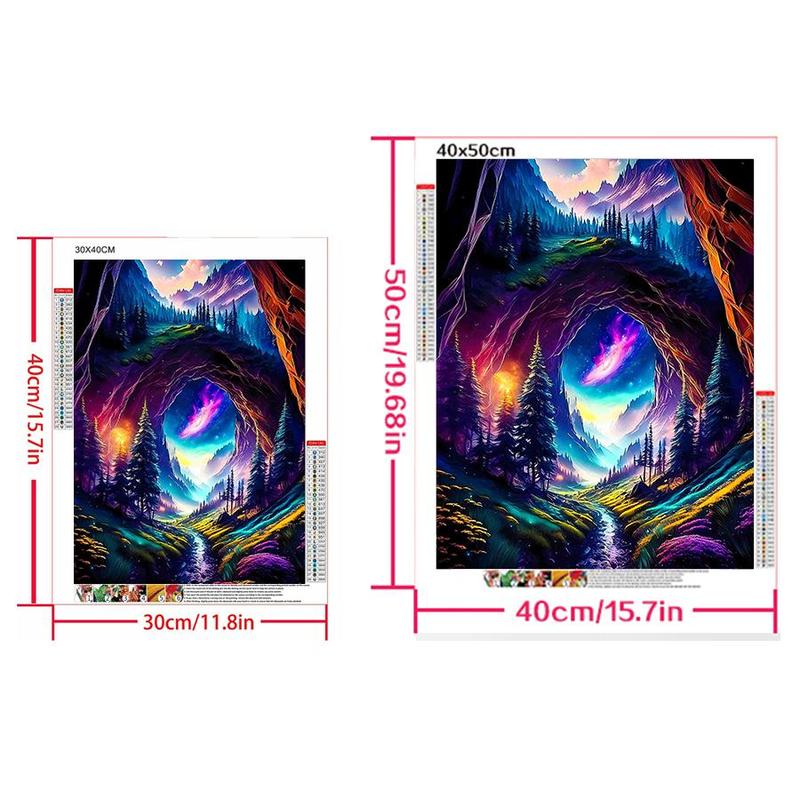 5D DIY Diamond Arts Colorful Painting Kit, Landscape Pattern Diamond Arts Colorful Painting without Frame, DIY Decor Painting for Bedroom