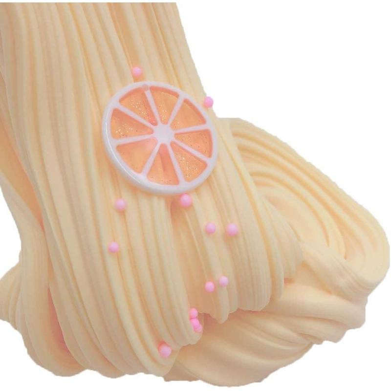 Upgraded Butter Slime, Scented Stretchy Lemon Slime, Super Soft and Non-Sticky, DIY Sludge Toy for Girls and Boys (200ml)