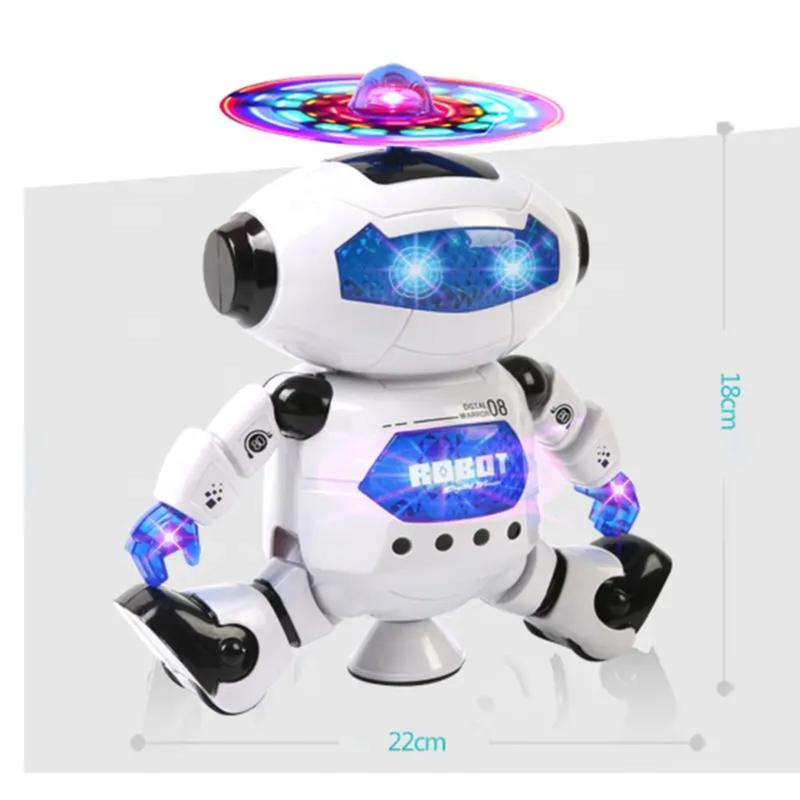 Musical Walking Dancing Robot Toy for Kids, Flashing Lights, 360° Body Spinning, Electronic Kids Toys, Perfect Gift for Xmas