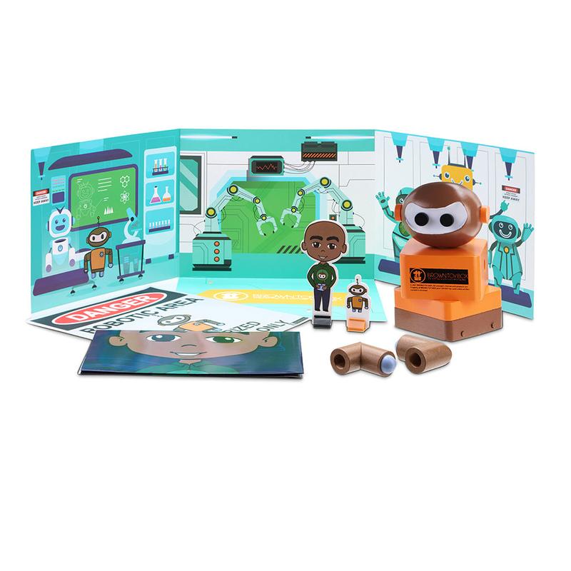 Brown Toy Box Dadisi Academy Justin Robotics STEAM Kit