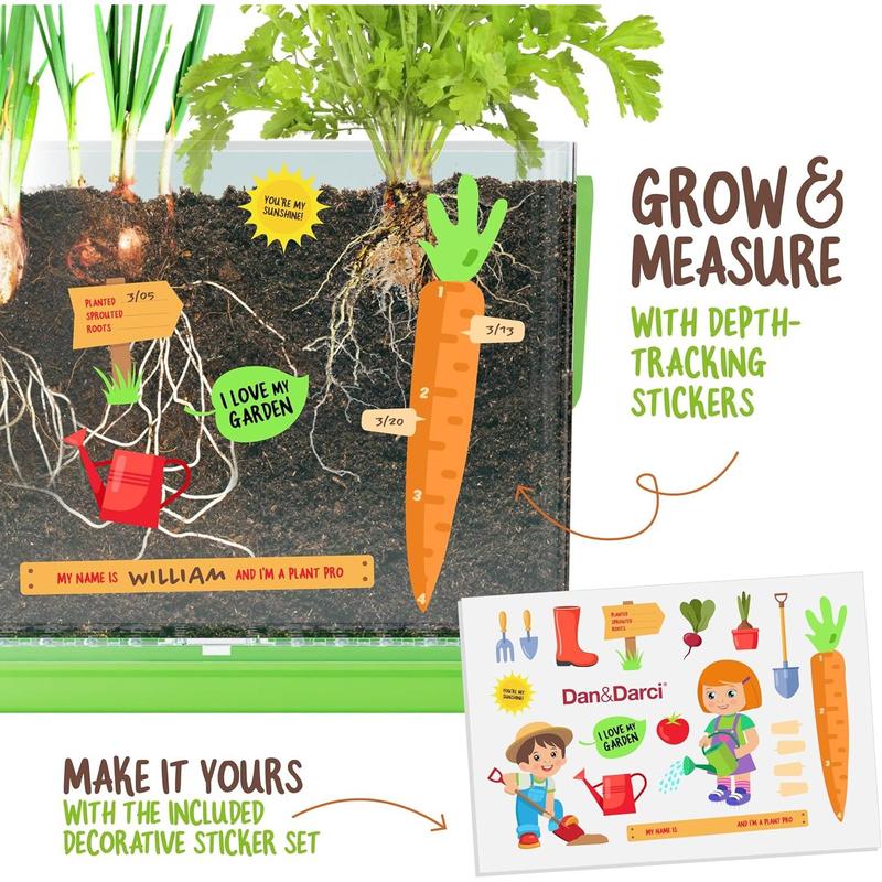 Root Viewer Kit for Kids - Grow Your Own Plant for Boys & Girls - Science STEM Toy & Craft Growing Kits for Ages 4-8 Birthday Easter Gifts for Boy, Girls 4, 5, 6, 7, 8, Year Old - Gardening Set Toys