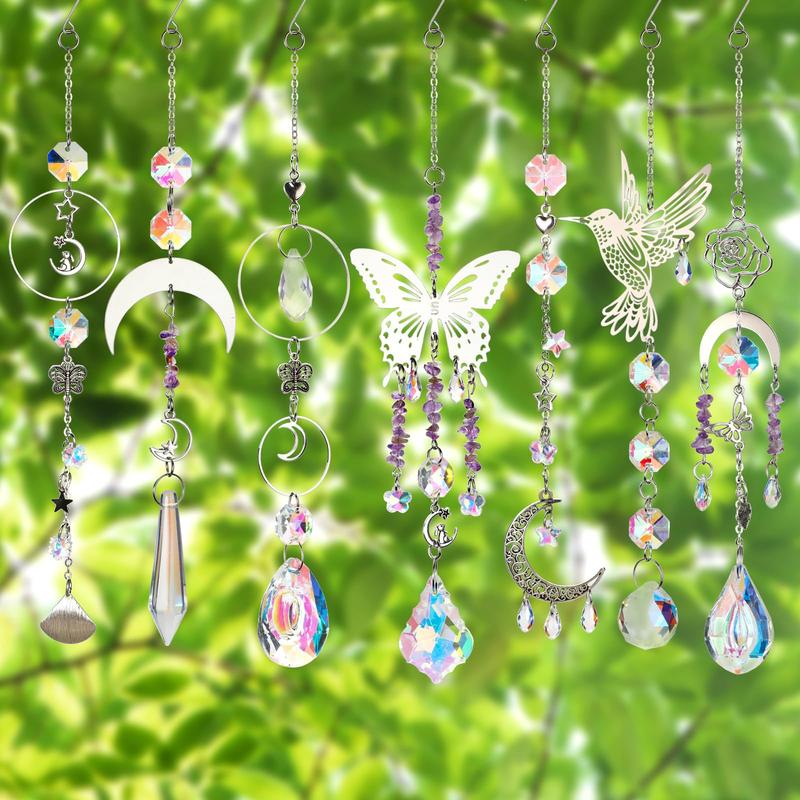 DIY Suncatchers, 400pcs Sun Catchers Making Supplies Kit Art and Crafts for Adults Hanging Prism Sun Catcher with Crystals Rainbow Maker for Indoor Window Home Wedding Garden Christmas Decor