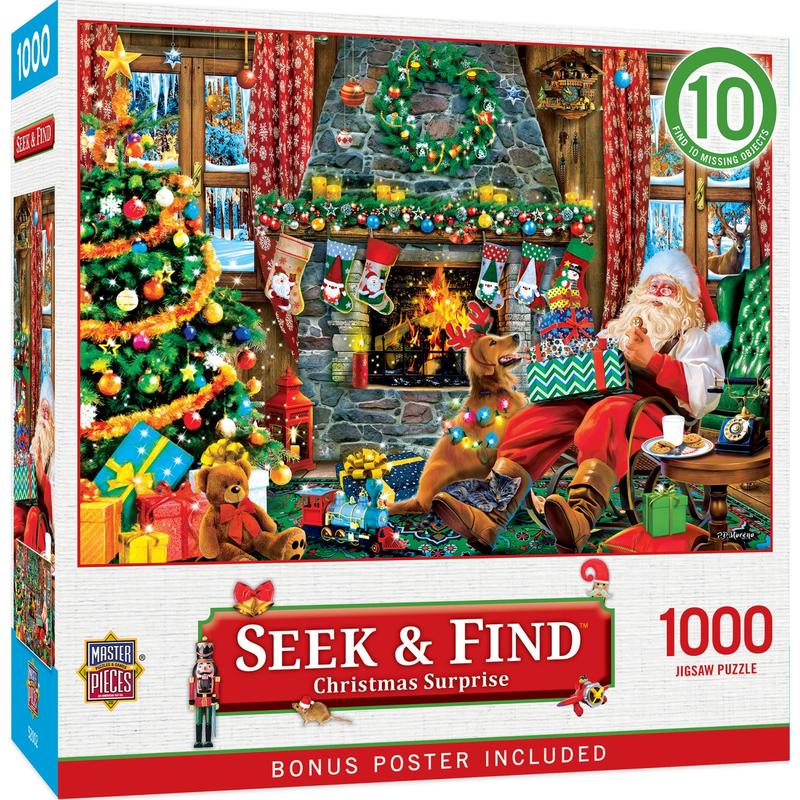 MasterPieces - Seek & Find - Christmas Surprise 1000 Piece Jigsaw Puzzle