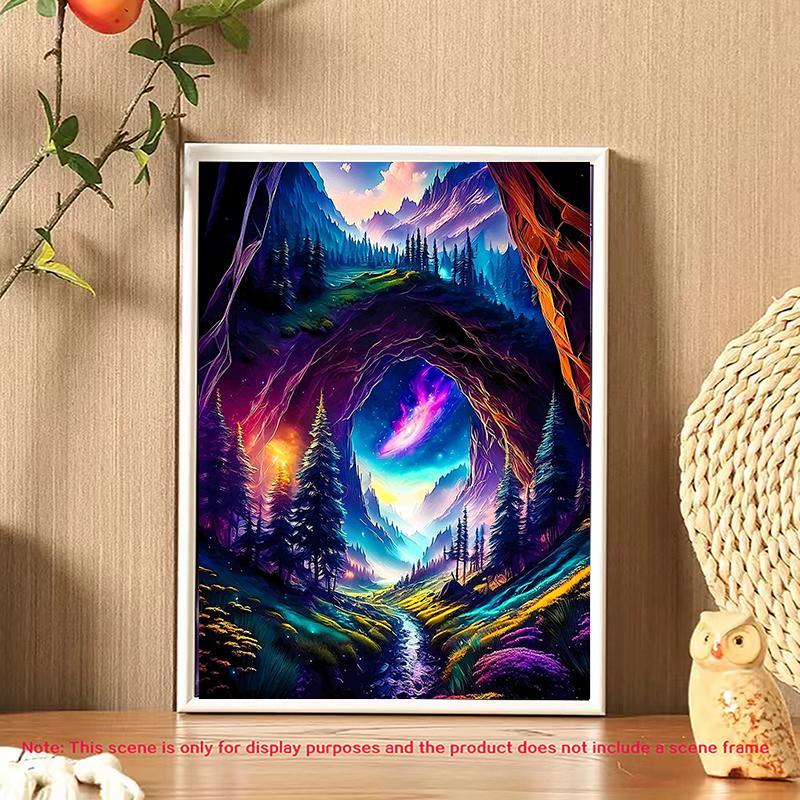 5D DIY Diamond Arts Colorful Painting Kit, Landscape Pattern Diamond Arts Colorful Painting without Frame, DIY Decor Painting for Bedroom