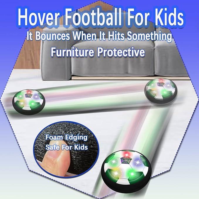 Kids Toys Air Power Football for 3-12 Old Girls Boys Birthday Presents Children Toys Training Toys Floating Soccer Toys for Kids Ball with LED Light Indoor Outdoor Play hover  ball LED Light christmas gifts