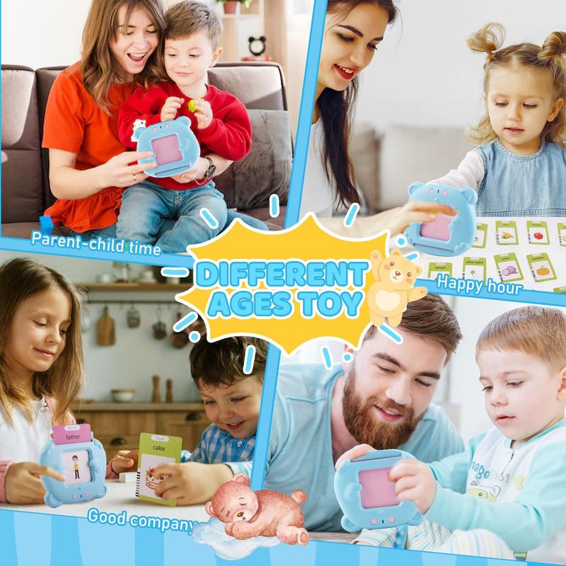 224 510(Spanish&English) WordsAlphabet Bilingual TalkingFlash Cardsfor 3-8 Years Toddlers,Pocket SpeechBuddy Therapy AutismToyS,Educational Learning InteractiveToy forBoys Girls Kids Gifts Blue