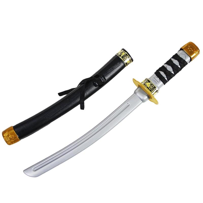 2 Pcs Plastic Samurai Sword Katana Sword Toy Sword Prop Plastic Sword Katana Cosplay 16.5