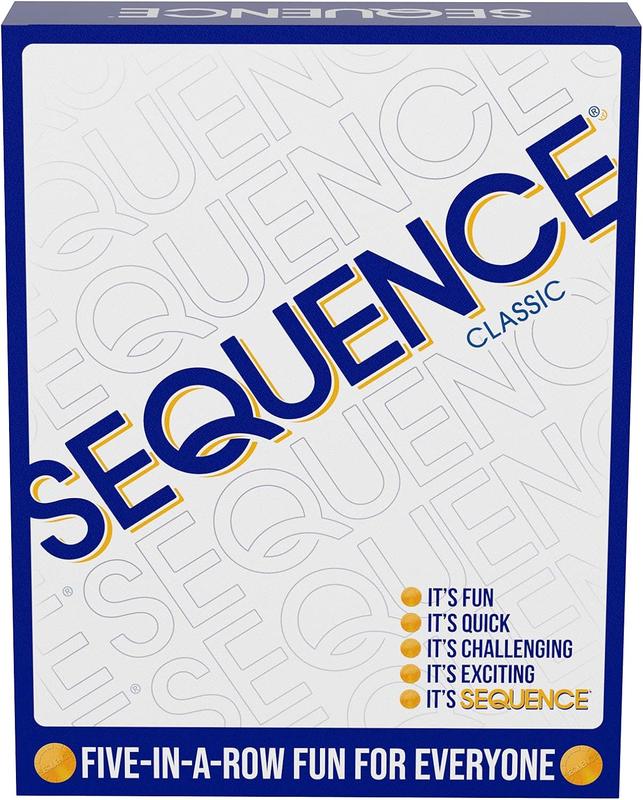 SEQUENCE- Original SEQUENCE Game with Folding Board, Cards and Chips by Jax ( Packaging may Vary ) White, 10.3