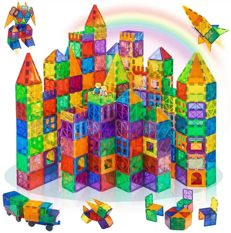 60 PCS Magnetic Building Tiles, Magnetic Tiles Kids Toys Magnet Toys for Toddler Magnetic Blocks Building Toys Preschool STEM Learning Sensory Montessori Toys for 3+ Year Old Boys and Girls, Safe Creativity Toddler Kids Toys, Christmas Toys Gifts