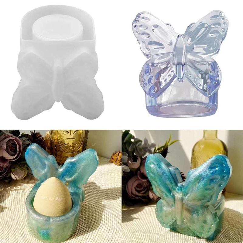 Butterfly Design Silicone Mold, Elegant Shaped Candle Holder Mold, DIY Jewelry Storage Box Mold, Crystal Drip Resin Bowl Cutter Mold