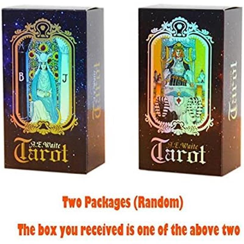 Tarot Cards Set of 78 Surface Laser Cards with English Instructions Book for Beginners (English Edition)