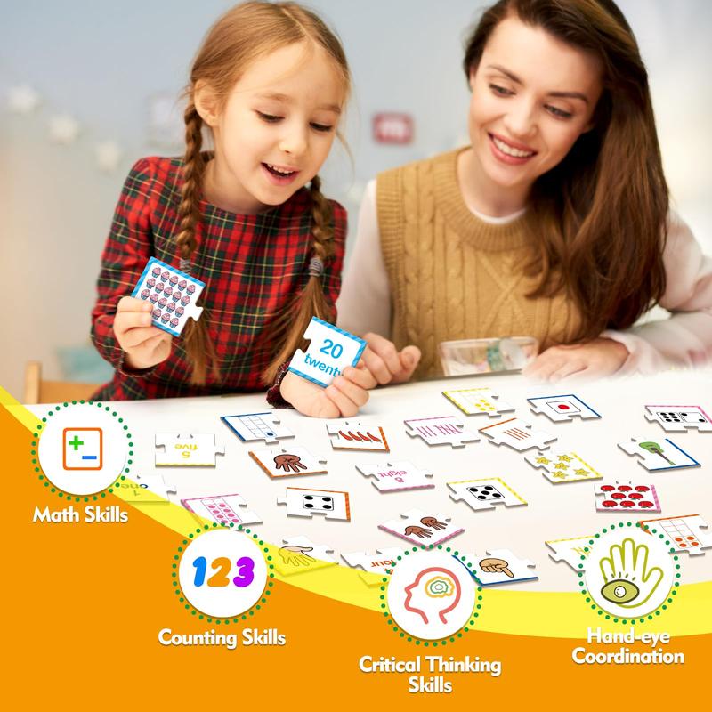 Number Puzzle Cards,Counting Toys,Math Manipulatives,Math Games,Puzzles,Matching Games, Learning Activities,Classroom Must Haves