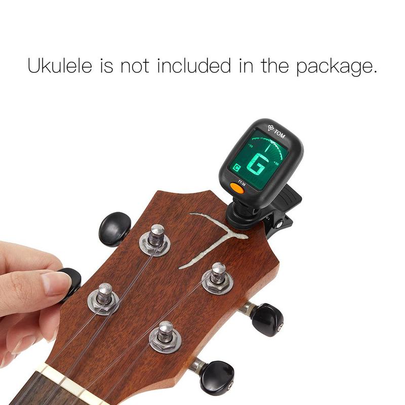 LCD Tuner, Portable Electronic Tuner for Guitar, Ukulele, Mandolin, Guitar Accessories