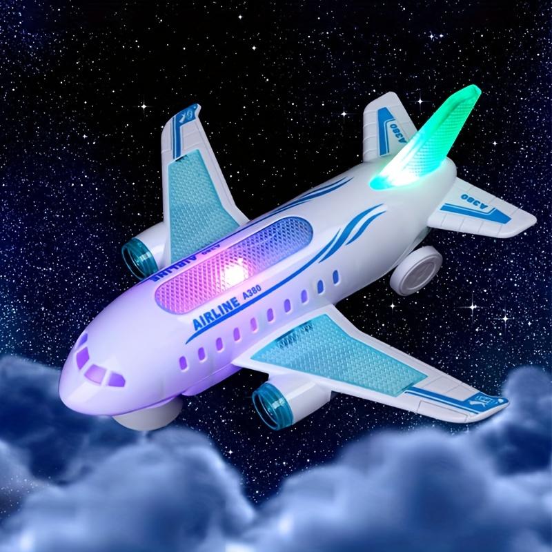 Electric detachable airplane toys with music and light battery-powered boy gifts