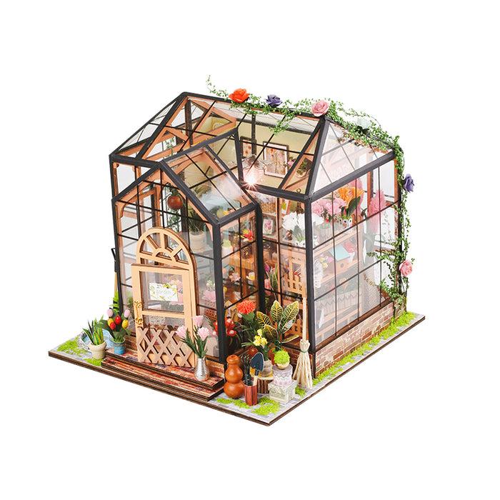 Create Your Own Flower Oasis with DIY Miniature Jenny Greenhouse - Wooden Dollhouse Kit - Doll Houses & Playsets