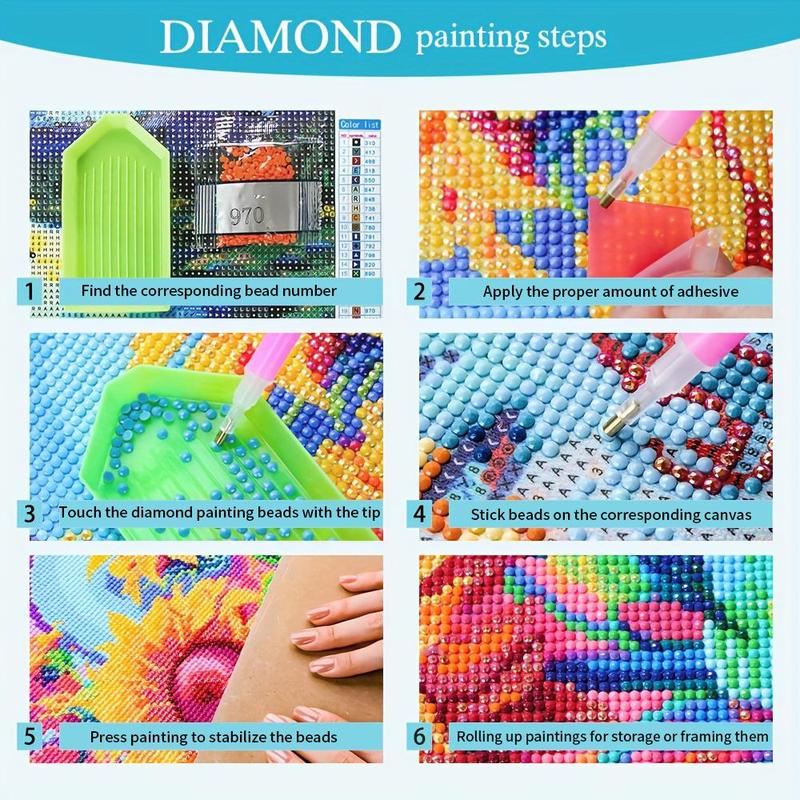 Rose Pattern DIY Diamond Arts Colorful Painting Kit without Frame, DIY 5D Diamond Arts Colorful Painting Kit, Wall Art Decor for Home Bedroom