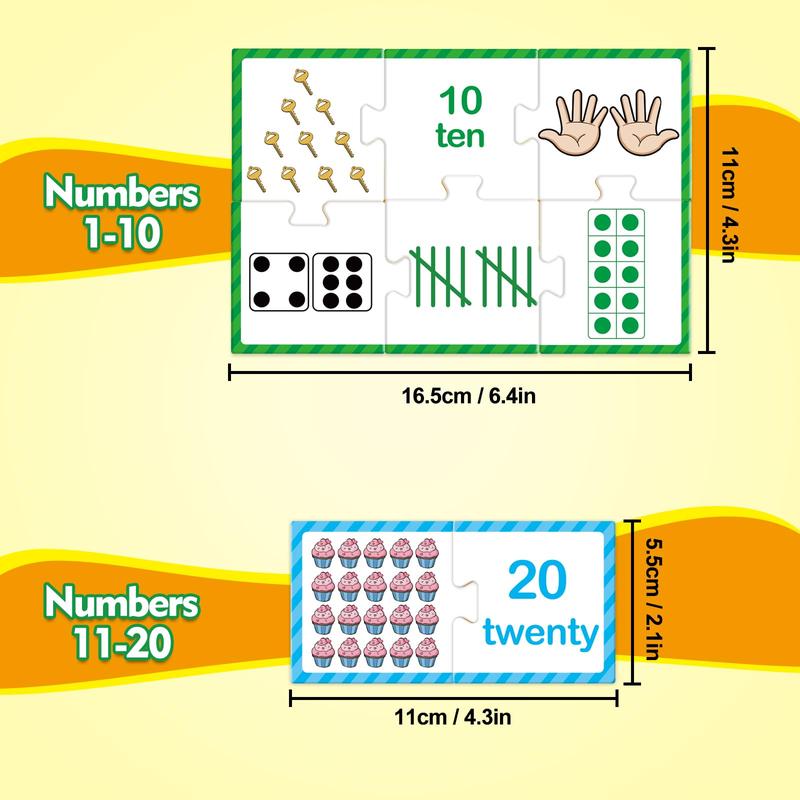 Number Puzzle Cards,Counting Toys,Math Manipulatives,Math Games,Puzzles,Matching Games, Learning Activities,Classroom Must Haves