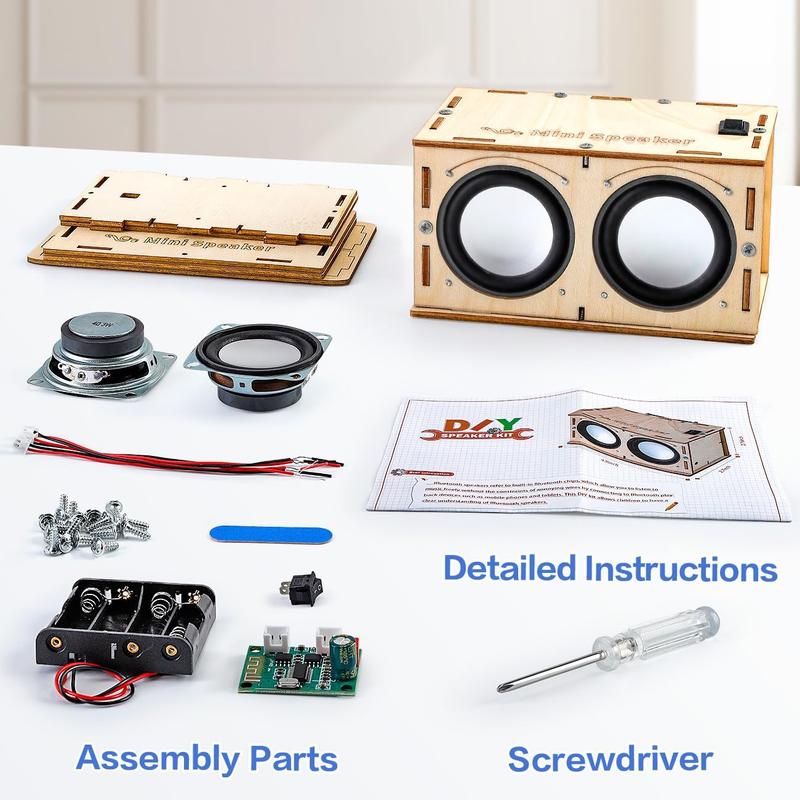 STEM Science Kits for Kids Age 8-12, Build Your Own Bluetooth Speaker - Teen Boys Gifts for 12 11 10 Year Old Boy Toys, DIY STEM Crafts Science Experiments for Kids Toys 8-13 and up