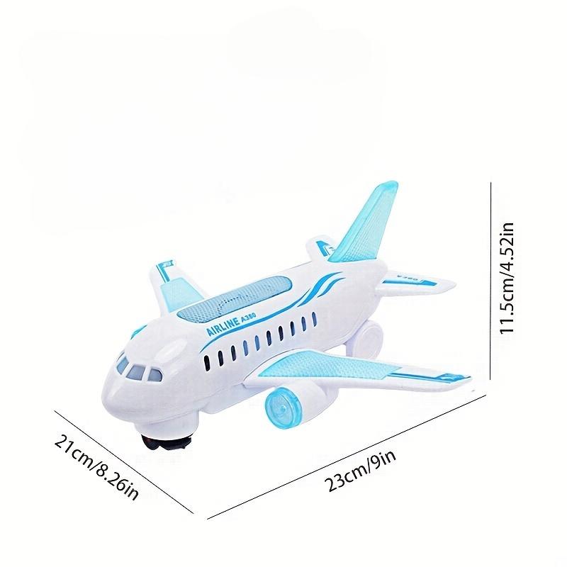 Electric detachable airplane toys with music and light battery-powered boy gifts