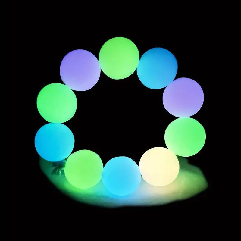 Luminous Silicone Beads (30pcs set), Mixed Color Loose Spacing Beads, DIY Beads for Bracelet, Necklace, Earrings, Chain Decoration, Handicraft Materials