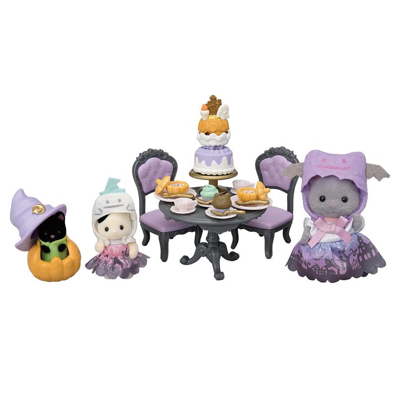 Calico Critters Halloween Surprise Party Set, Dollhouse Playset with Figures and Accessories