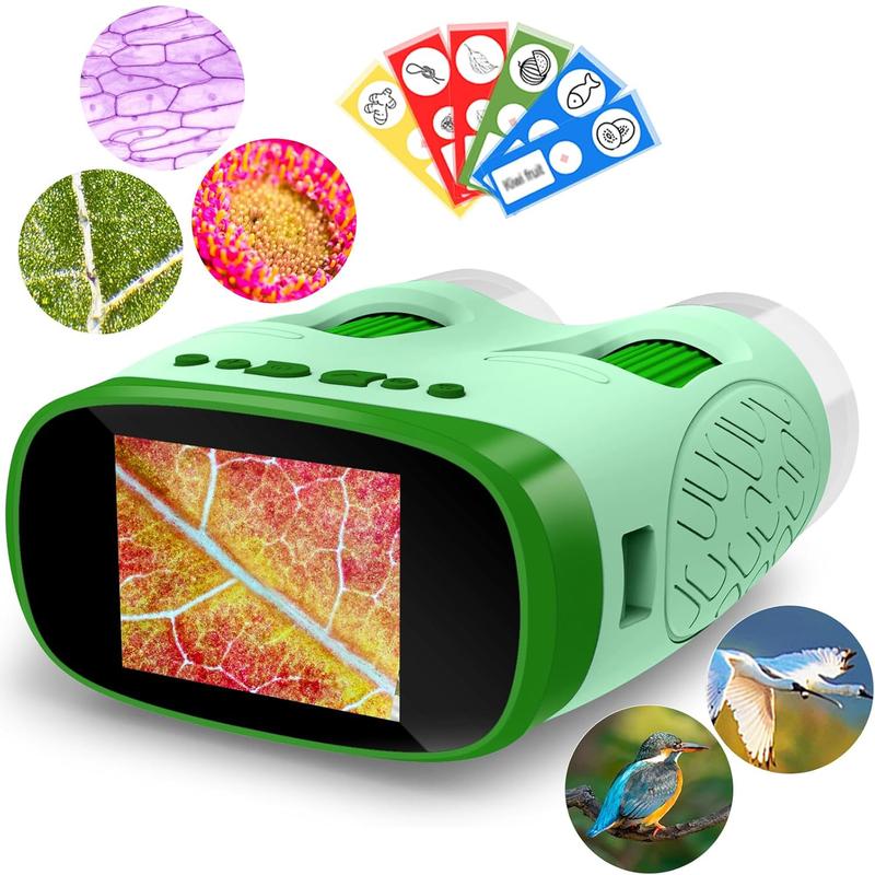 Christmas 2024 Gifts Mini Pocket Microscope Kids Toys: 3-In-1 Handheld Microscope Telescope with 2