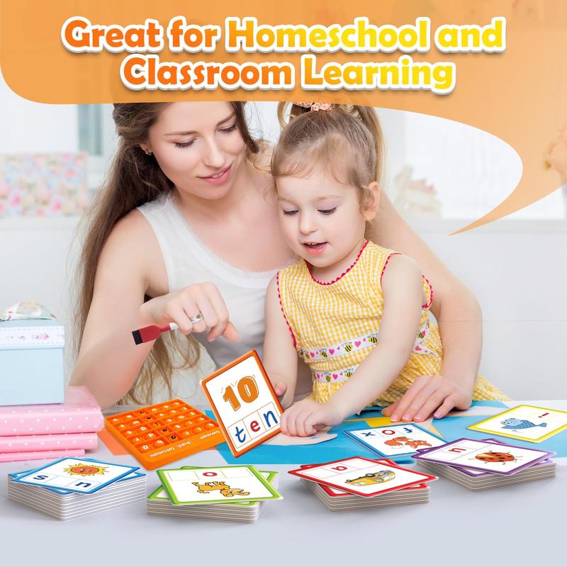 Torlam CVC Word games Phonics Games Sight Words Flash Cards Vowel Spelling Flashcards for Spelling  Reading and Literacy Fun